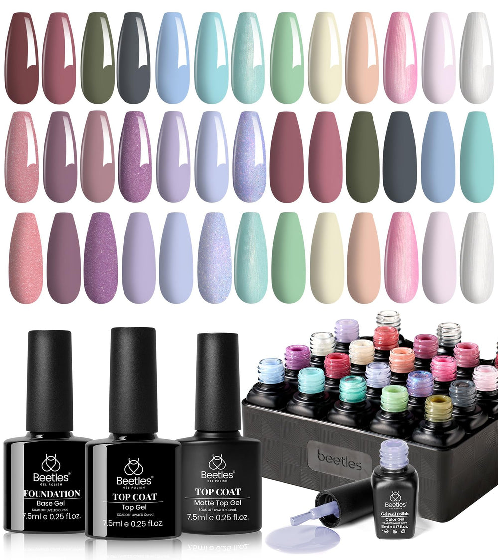 Beetles Gel Polish Healing Elixir — boîte cadeau prête pour des ongles élégants et soignés.