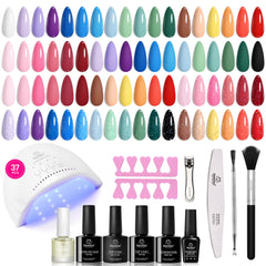 Beetles Gel Polish Kit con lámpara UV para uñas brillantes y duraderas