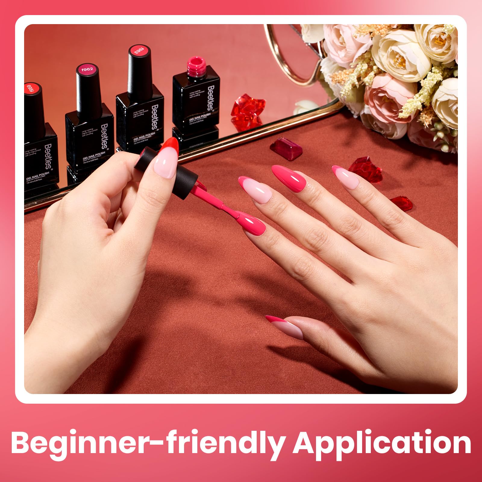Beetles Gel Polish Crimson Horizon: luz ultravioleta y diodos emisores de luz para curado.