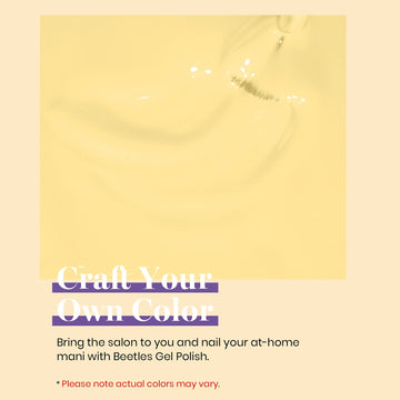 Beetles Gel Polish manos amarillo veraniego, look diario iluminado.