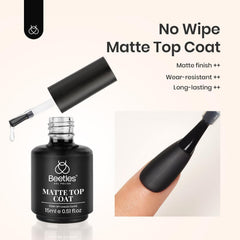 Muestra de color del Beetles Matte Top Coat para visualizar el acabado mate.