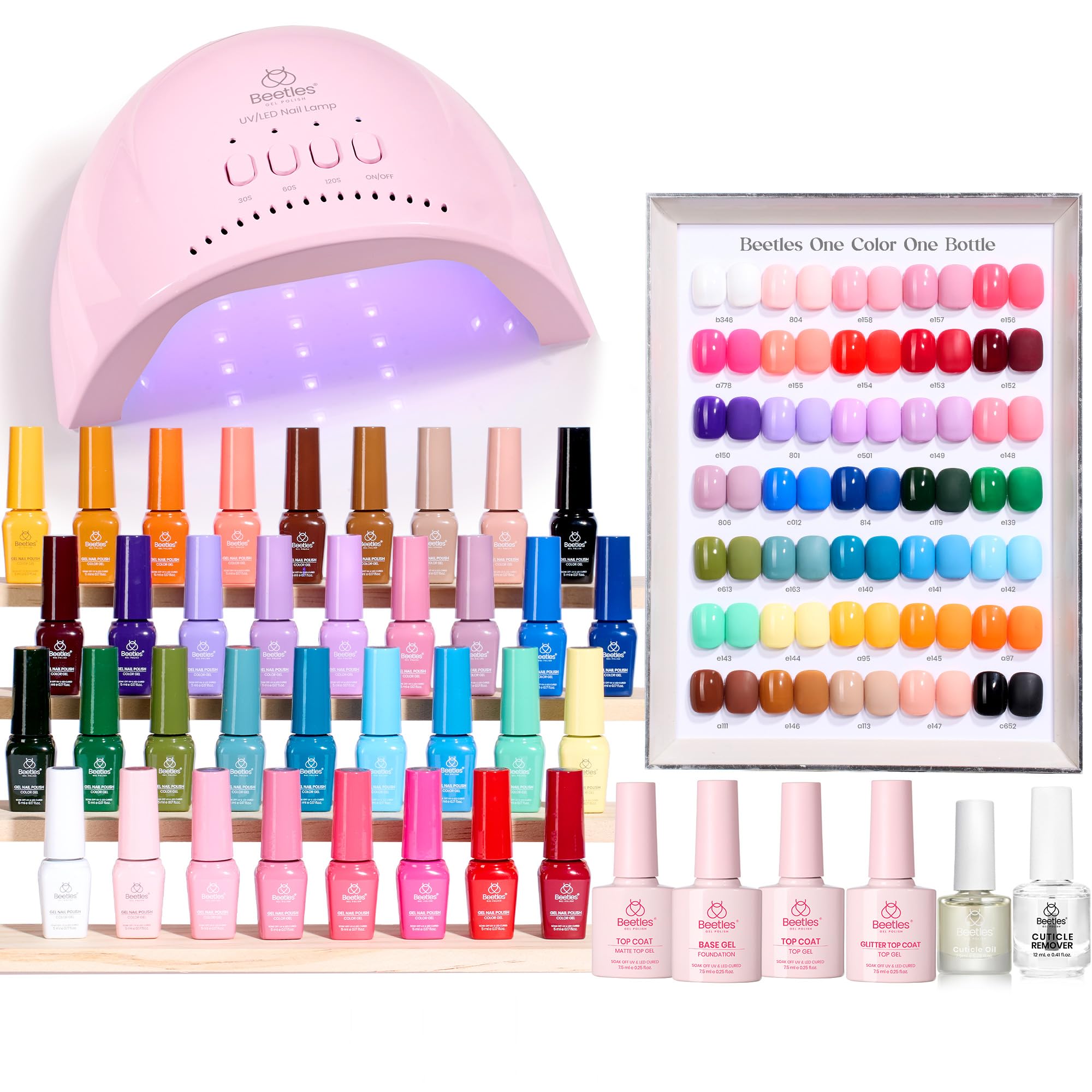 Beetles paleta de 35 colores para manicura rápida y elegante.