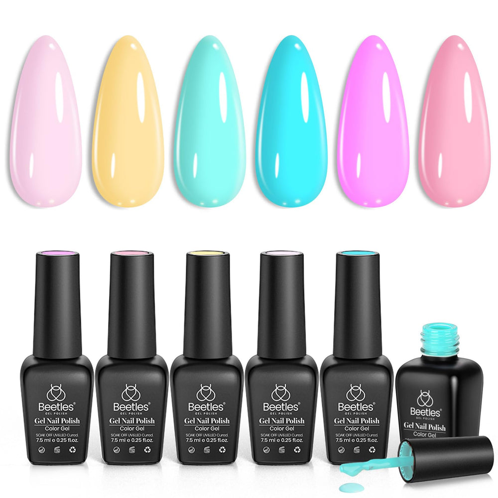 Beetles Gel Polish Pastel Set con colores pastel para uñas versátiles