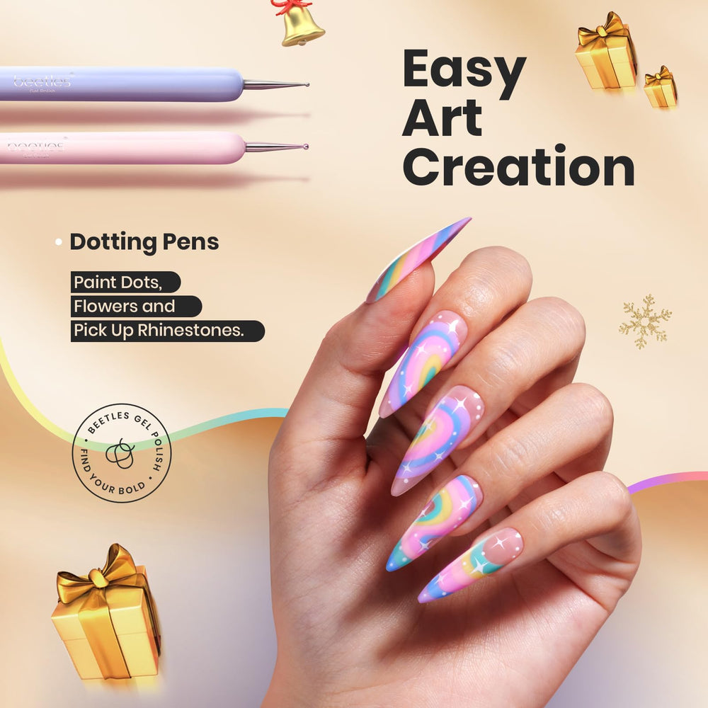 Beetles Gel Polish: pinceles para patrones y flores en uñas