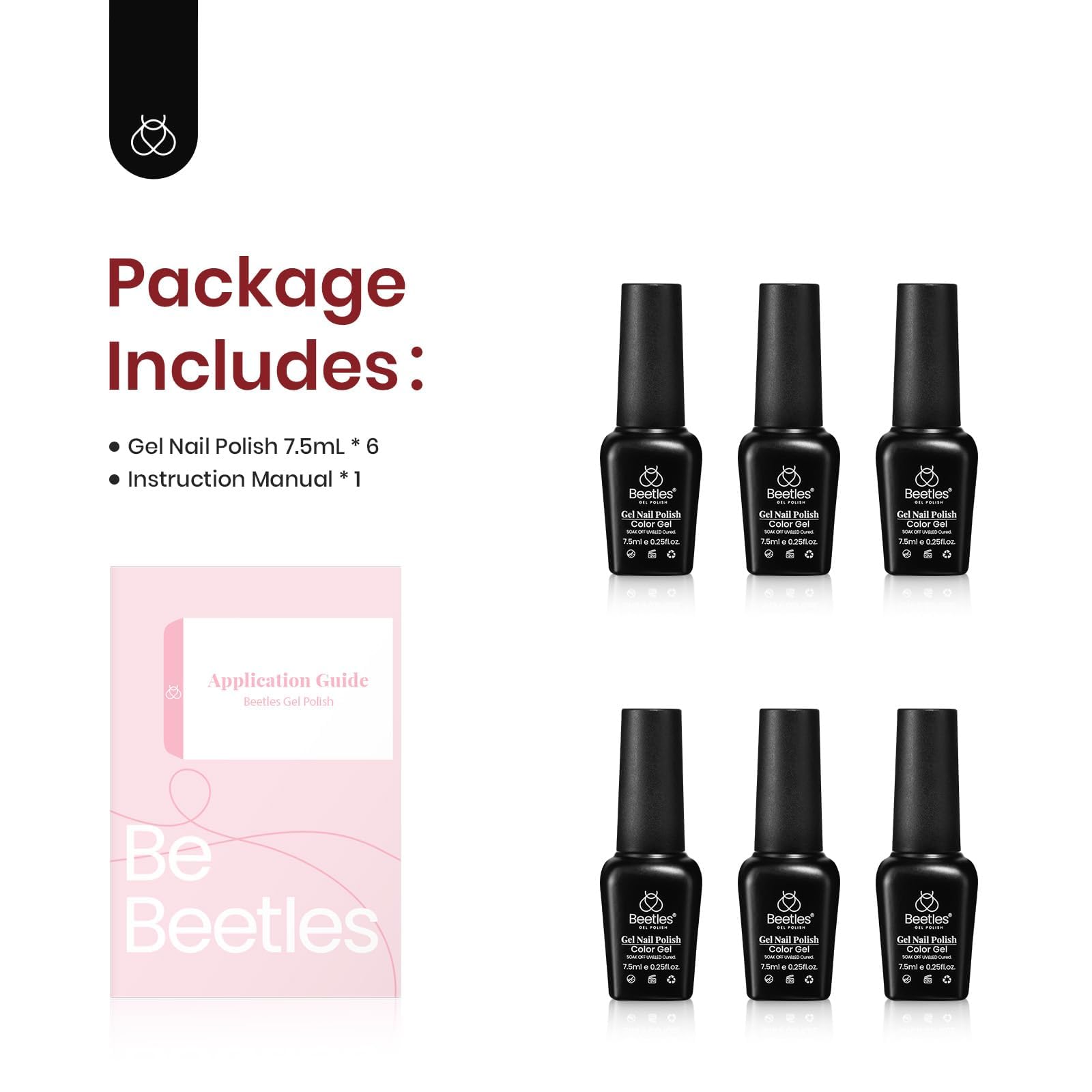Beetles Gel Polish plum glitter bottle with sparkling glam finish