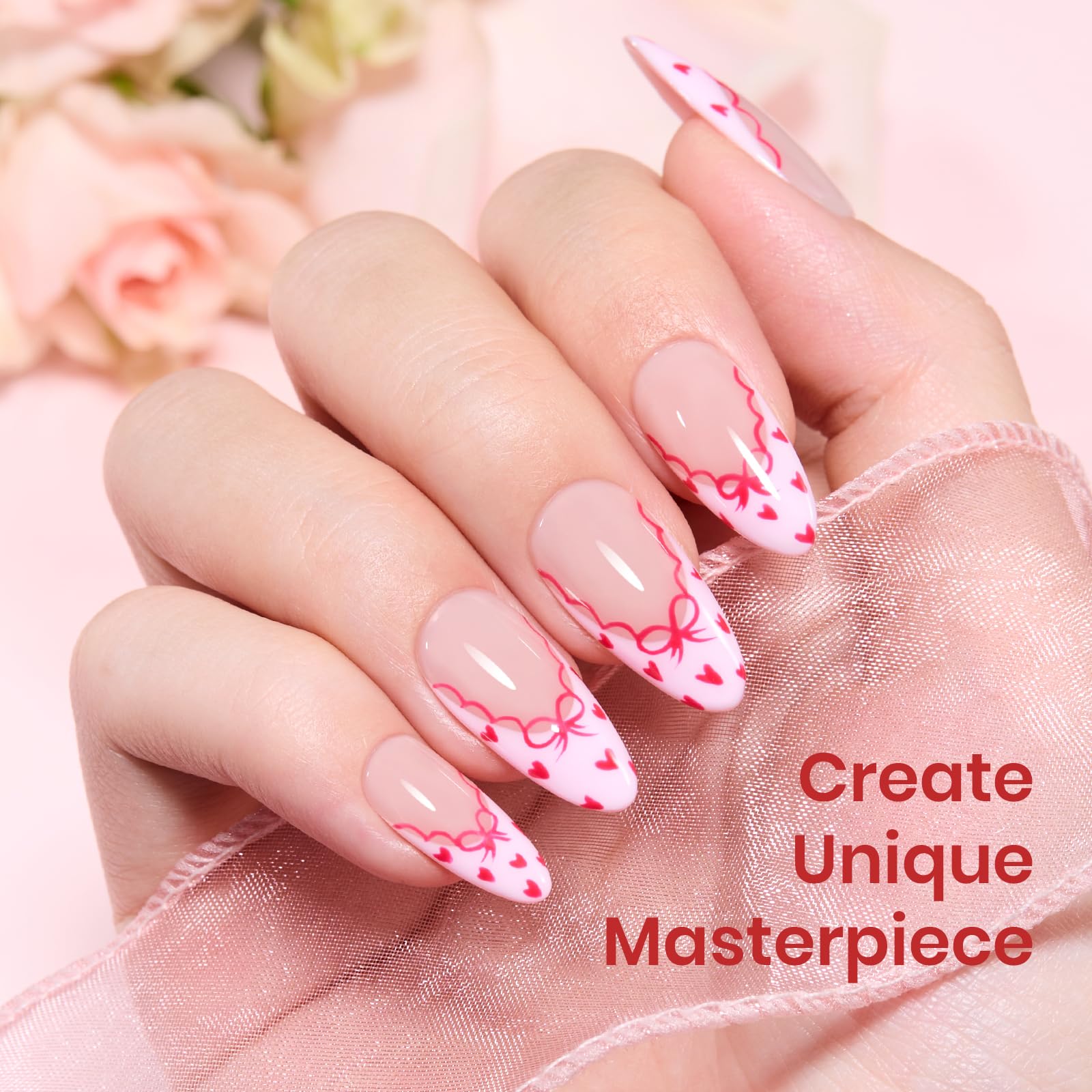 Beetles gel polish rosa intenso para acabado llamativo y duradero