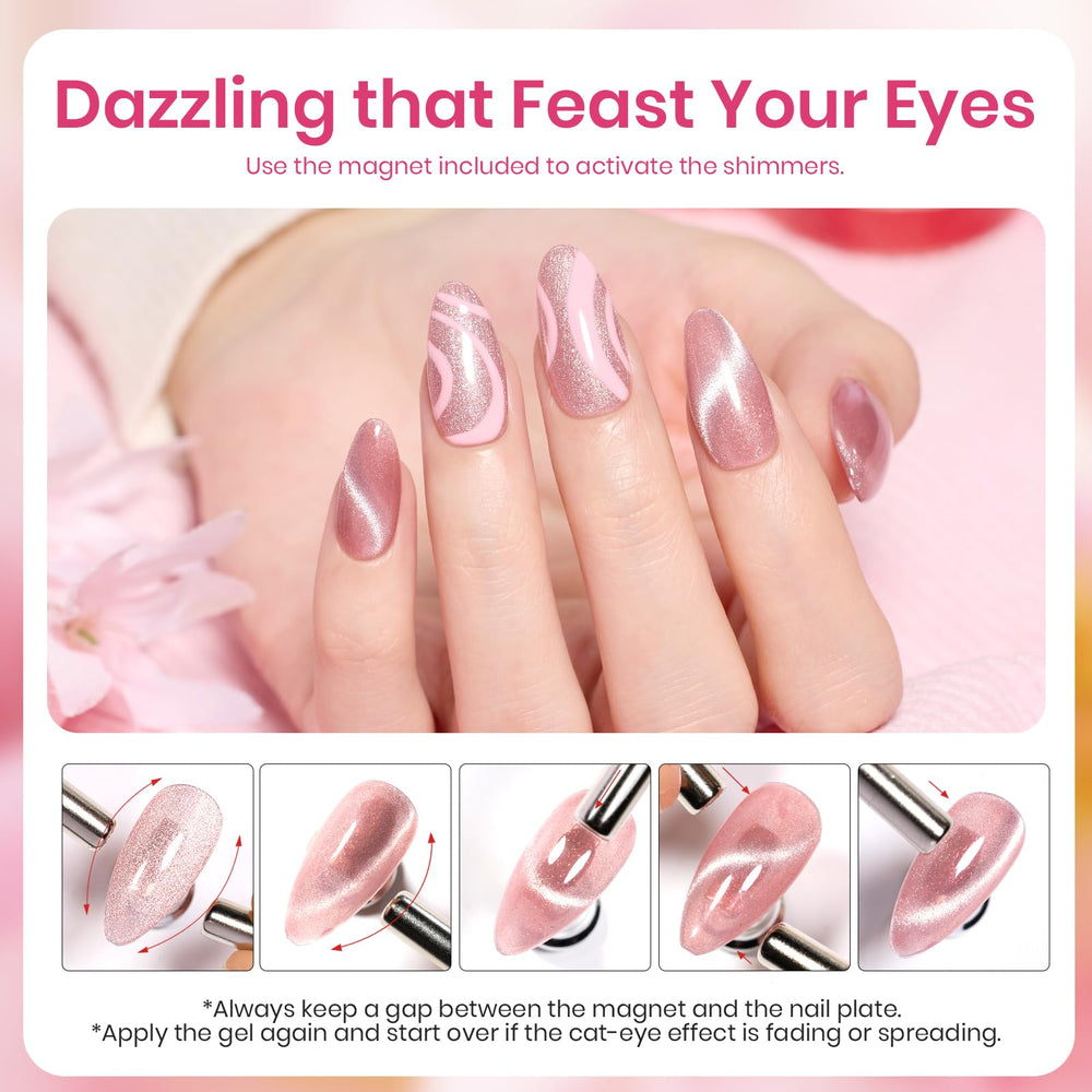 Beetles esmalte gel rosa secado rápido bajo lámpara UV/LED