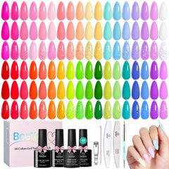 Beetles Gel Polish Set: paleta de 36 colores para manicura vibrante y duradera.