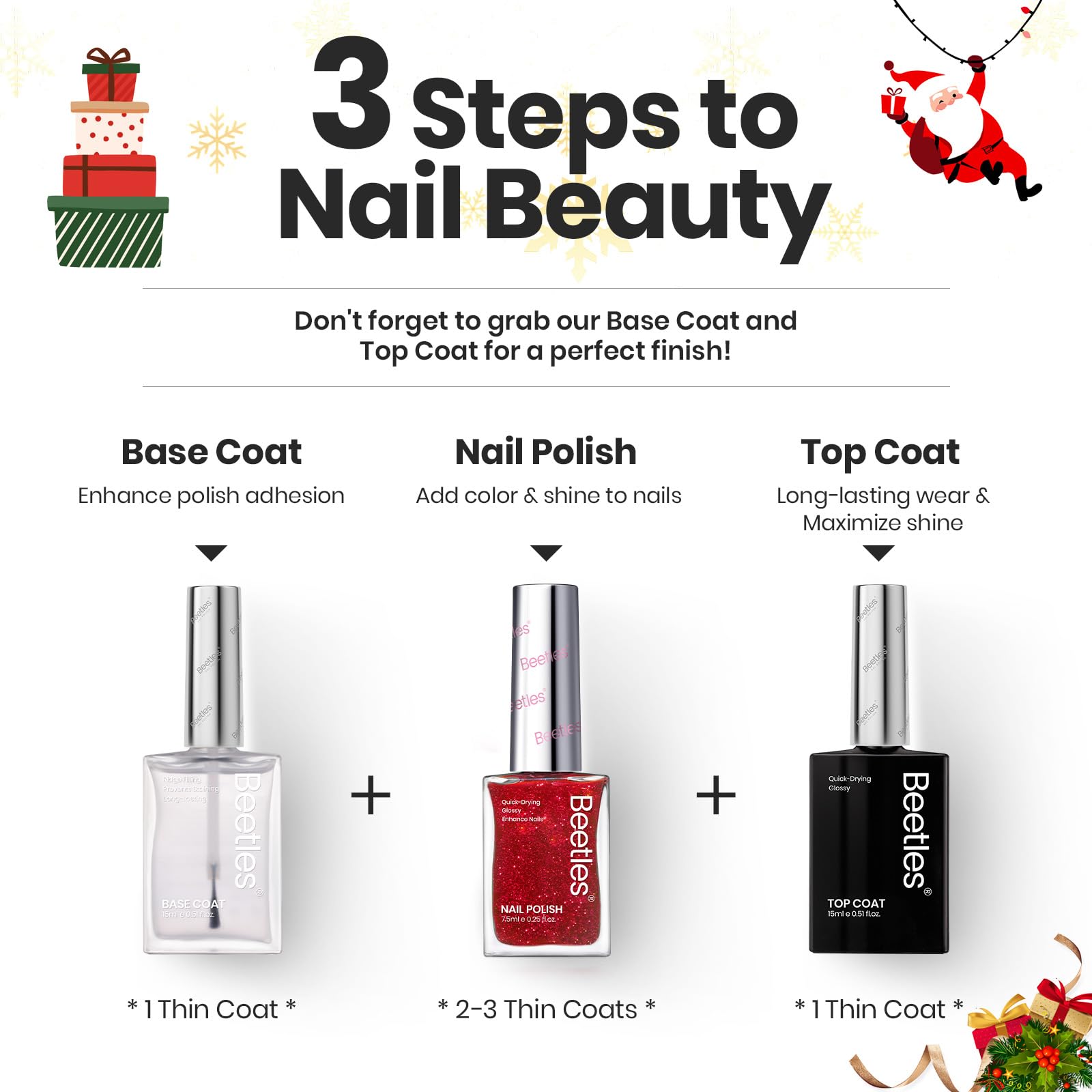 Beetles Gel Polish duración prolongada para uso diario.