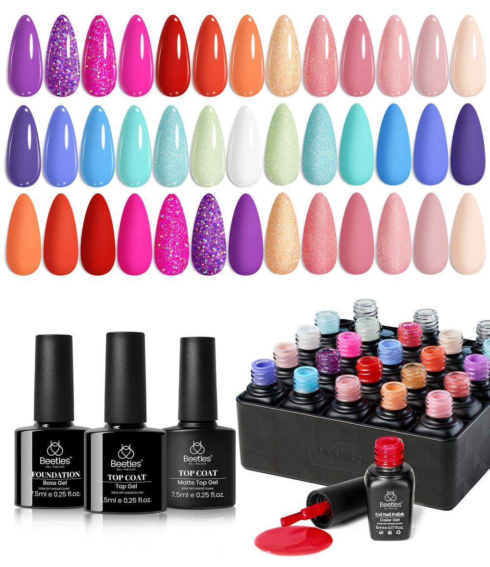 Beetles Gel Polish: botellas con 20 colores para manicura duradera