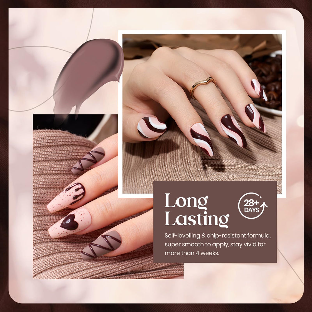 Beetles Gel Polish caramelo cappuccino, estilo cálido para uso doméstico.