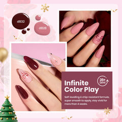 Beetles Gel Polish Set Mauve Lavanda, tono suave para manicura elegante.