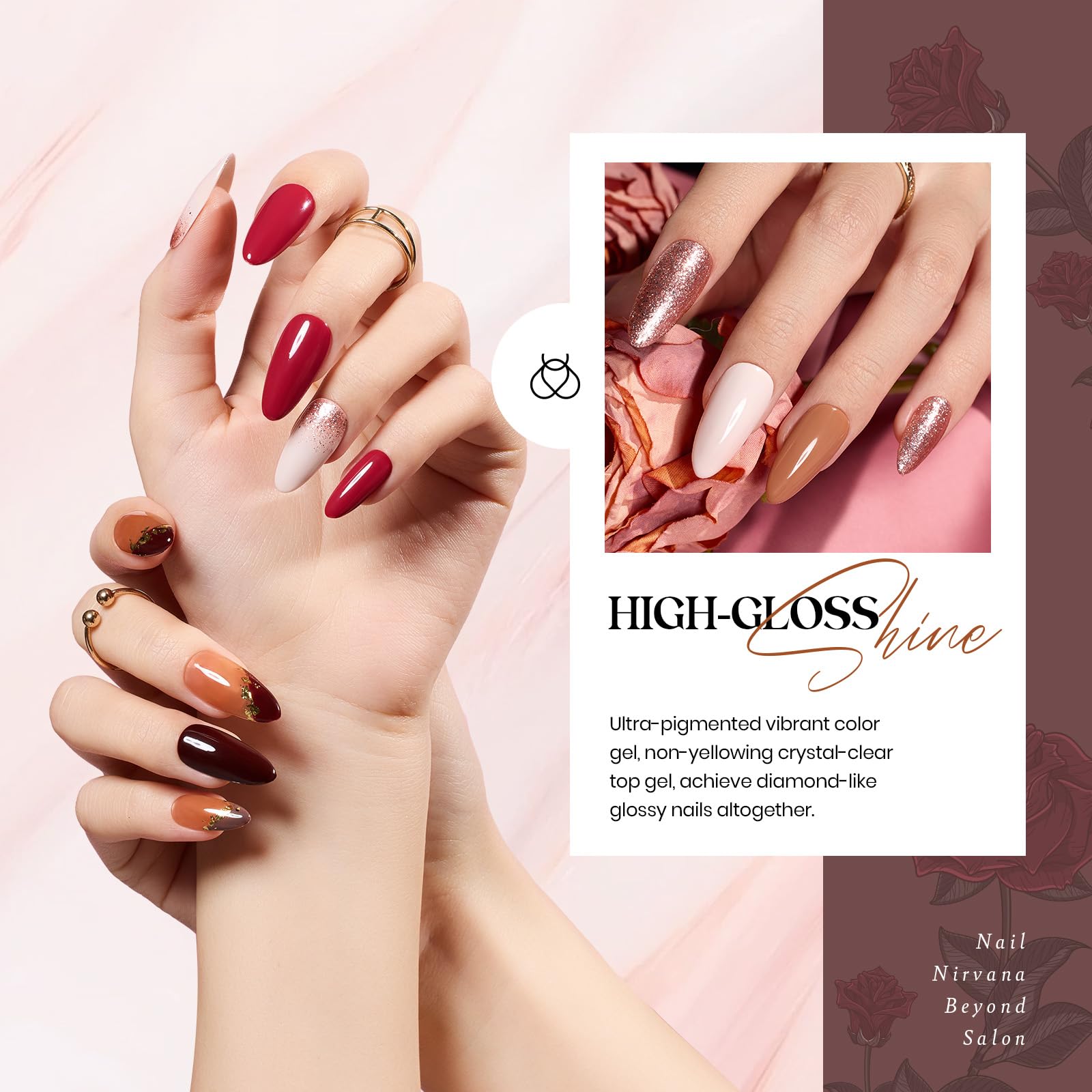 Beetles Gel Polish Set - muestra de tonos para elegir fácilmente.