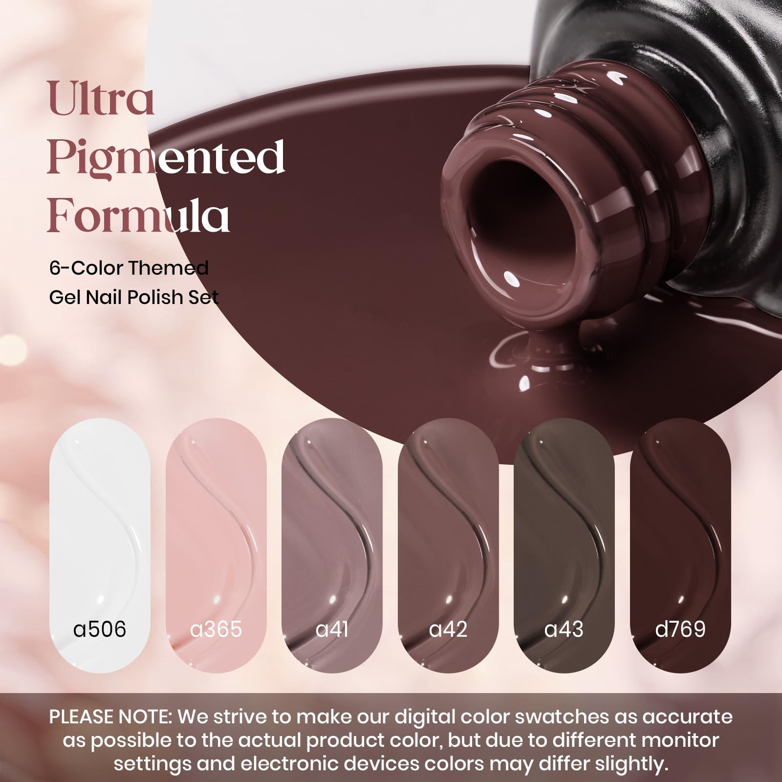 Beetles Gel Polish rosa neutro, tono suave para uñas elegantes.