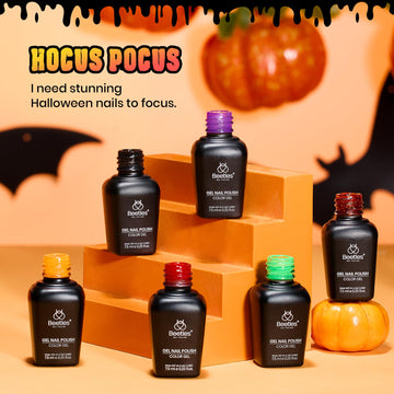 Beetles Gel Polish tono rojo para acentos vibrantes.