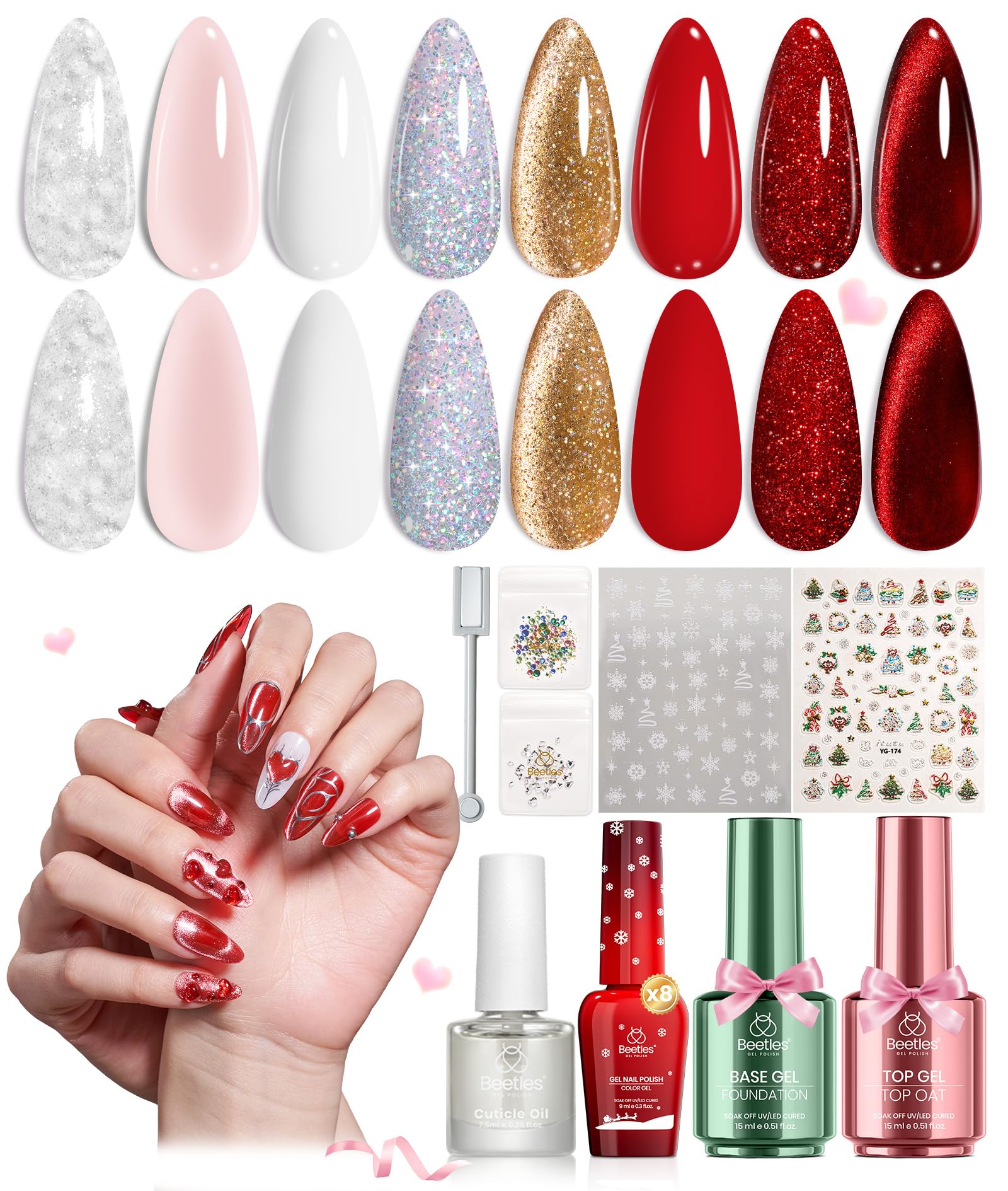 Beetles Gel Polish, tonos navideños, ocho colores para looks festivos en casa