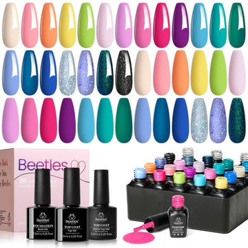Beetles Gel Polish compatible con UV/LED para secado rápido.