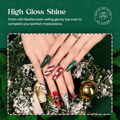 Beetles Gel Polish Verde Oscuro, tono profundo para looks elegantes.