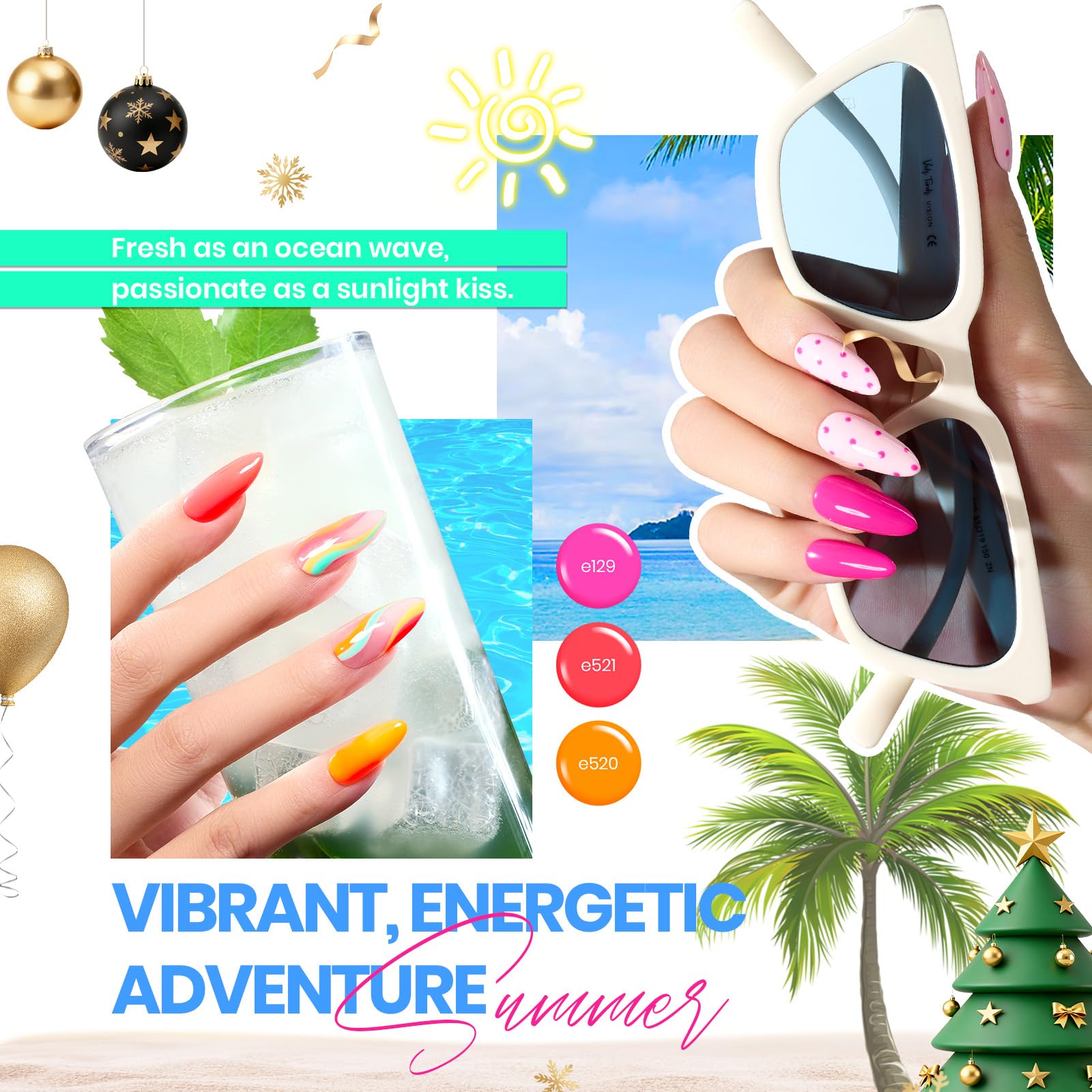 Beetles Gel Polish Vivid Seasons estuche completo para DIY en casa.