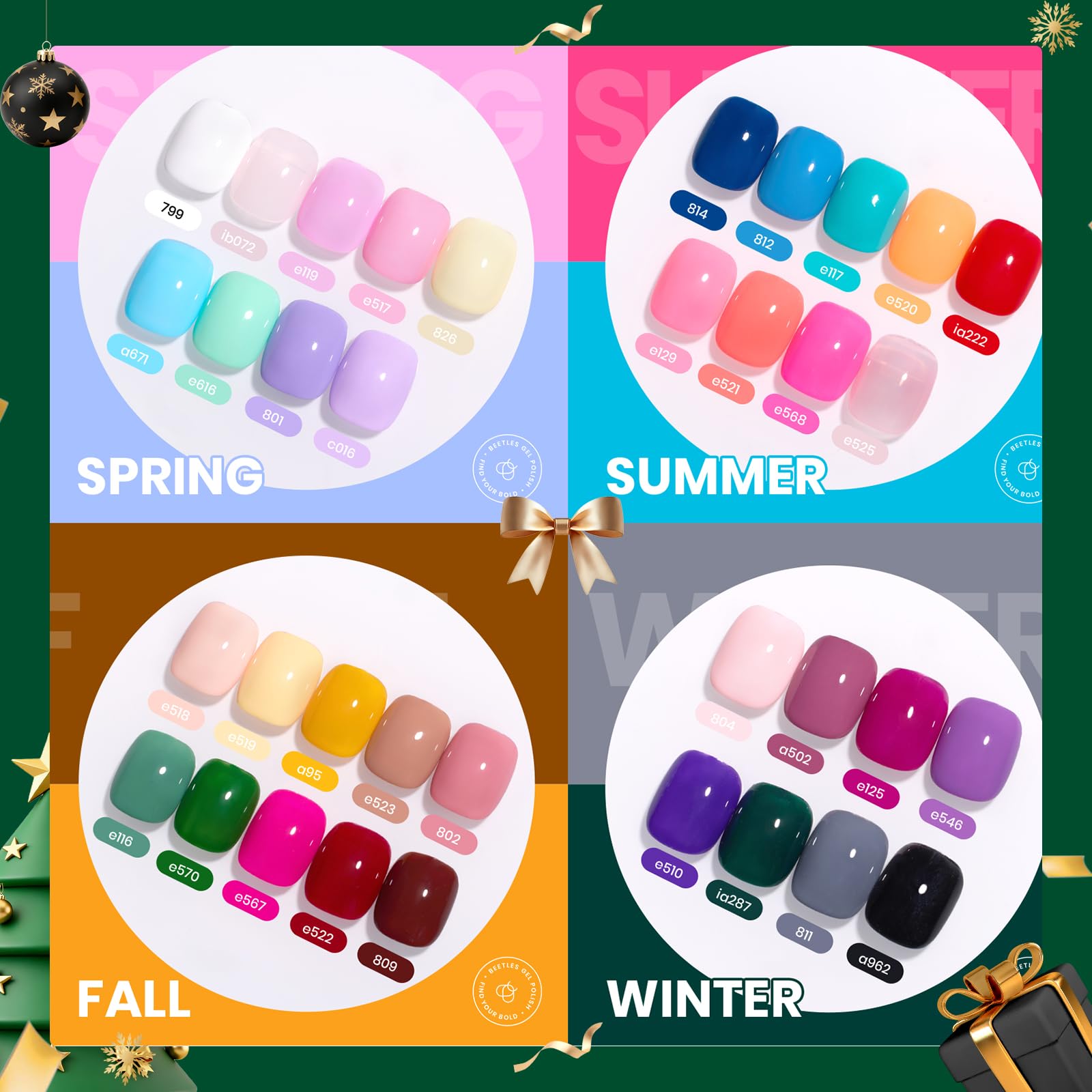Beetles Gel Polish Vivid Seasons uñas primavera con tonos frescos.