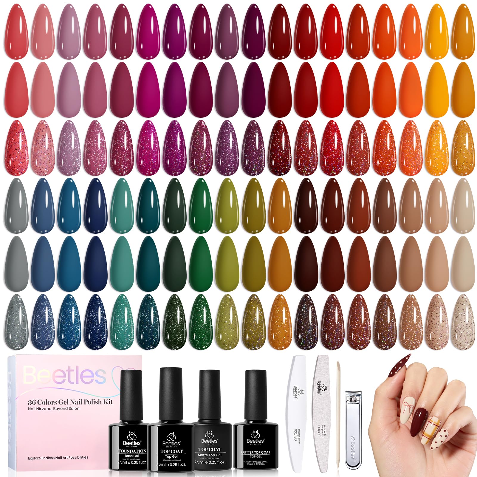 Beetles Gel Polish Waltz Feuillage : palette automnale parfaite pour votre manucure