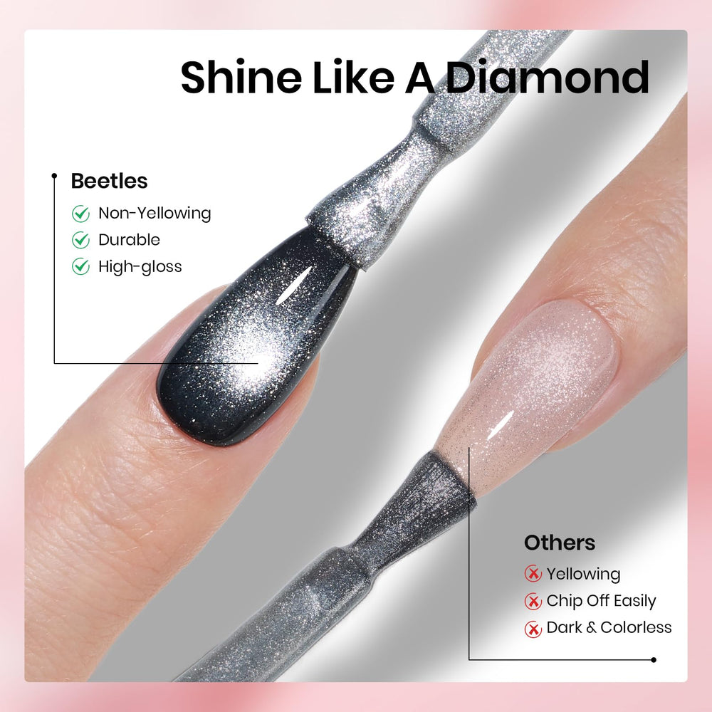 Beetles: para uñas con gel, acabado espejo y brillo duradero.