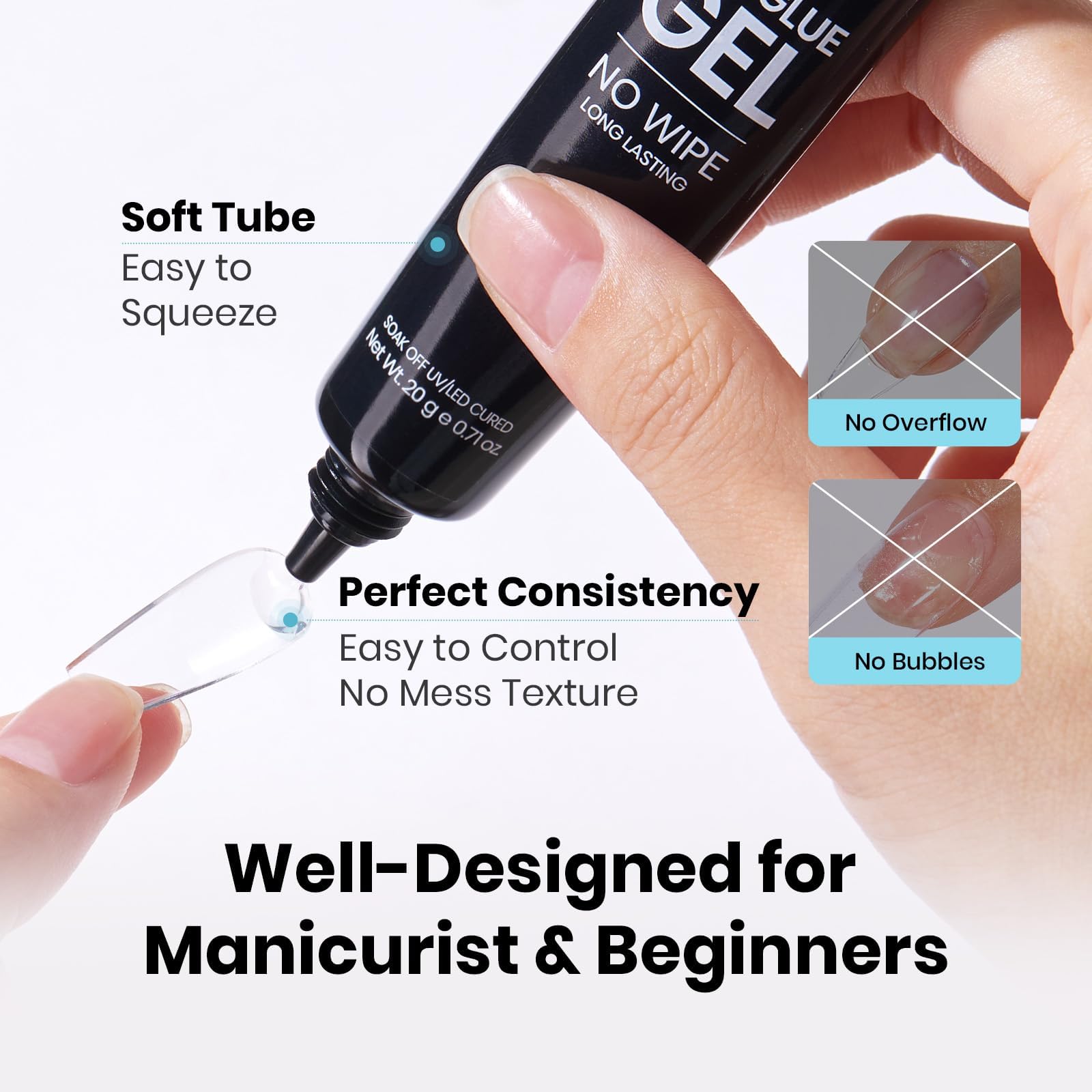 Beetles gel uñas con adherencia duradera de hasta 28 días.