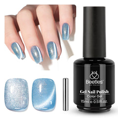 Beetles Gel ojo-gato azul claro con iman para efecto magnetico