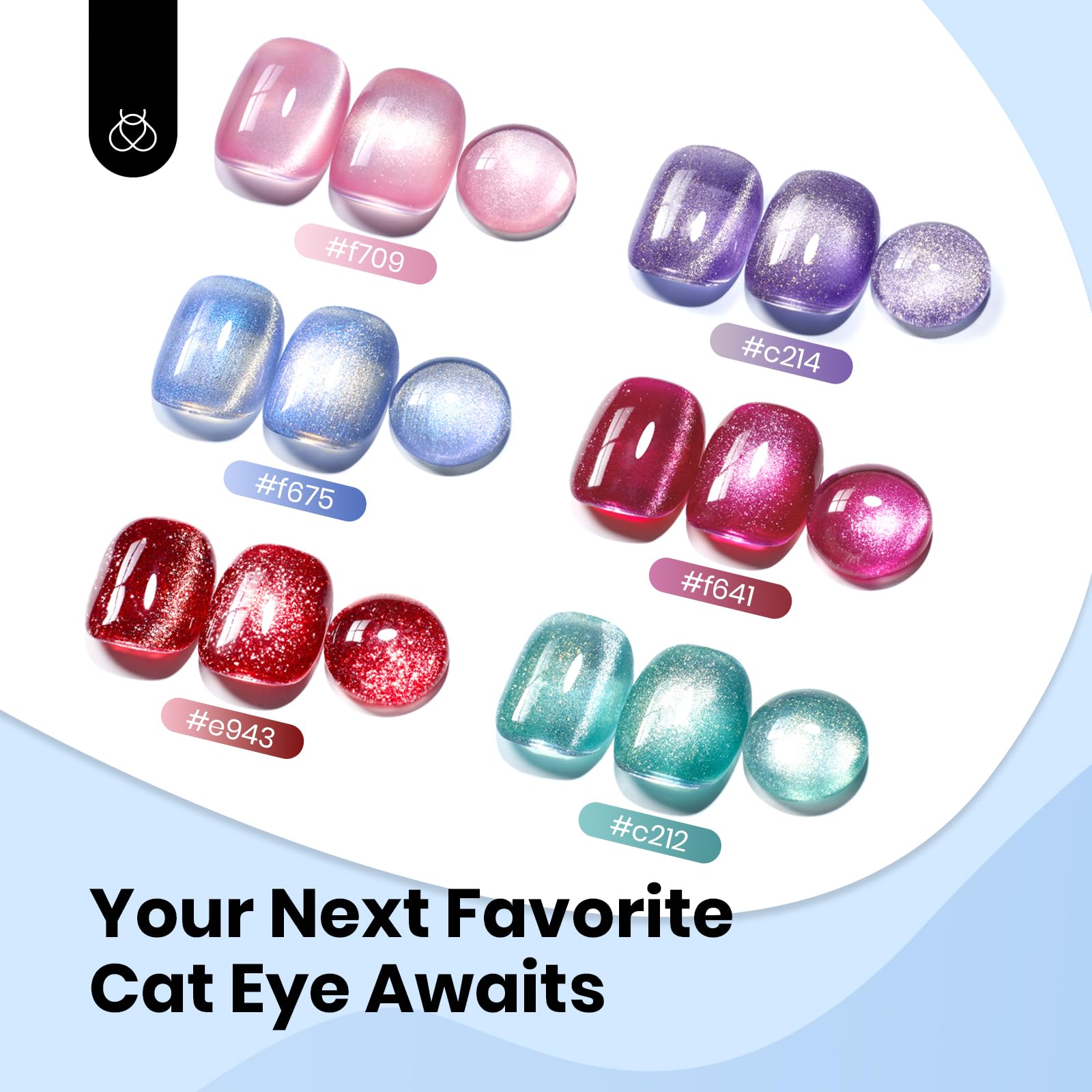 Beetles Gel ojo-gato azul claro regalo ideal para mujeres