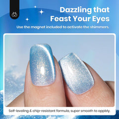 Beetles Gel ojo-gato azul claro, removible con facilidad