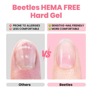 Gel Beetles rosa para uñas, uso profesional y portátil 0,5 oz.