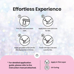 Beetles Glitter Gel Polish soak-off formula enables easy removal with gentle care.
