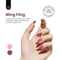 Beetles Glitter Gel Uñas c317, efecto brillante que favorece la luz natural.