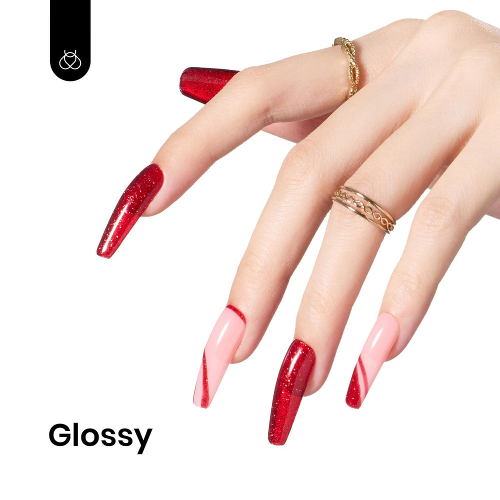 Beetles Glitter Rojo Brillante detalle, purpurina fina para uñas elegantes