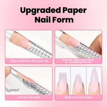Beetles nail forms and brush included for precise extensions
