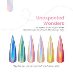 Beetles polvo holografico uñas iridiscente, crea efecto arcoiris para uñas.