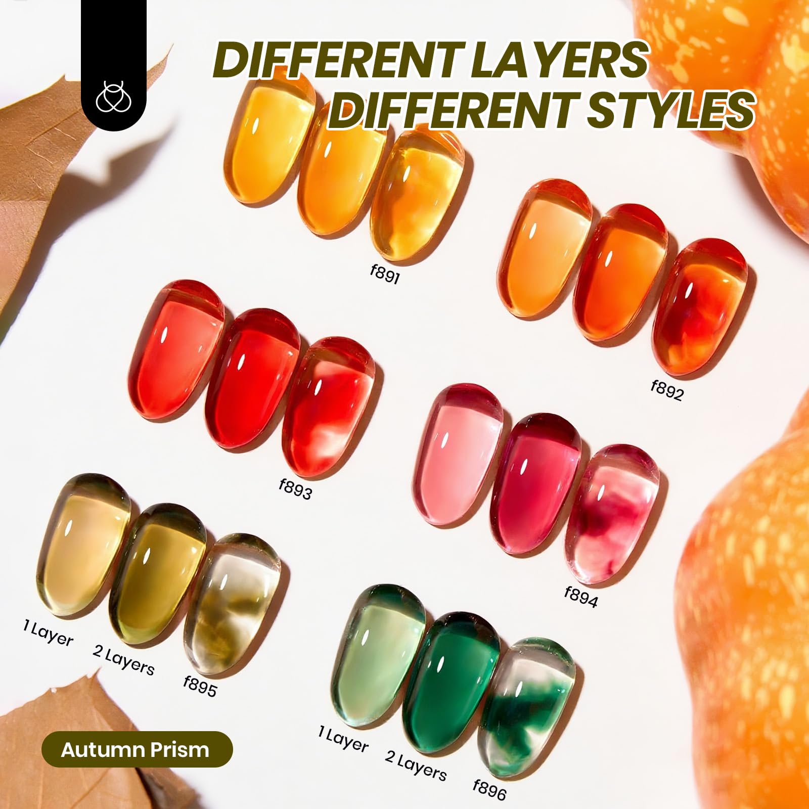Beetles Jelly Gel Set muestra aplicación en capas para crear efectos
