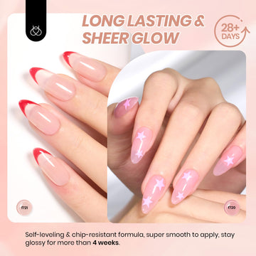 Beetles Jelly Gel: muestra rosa nude para acabado natural.
