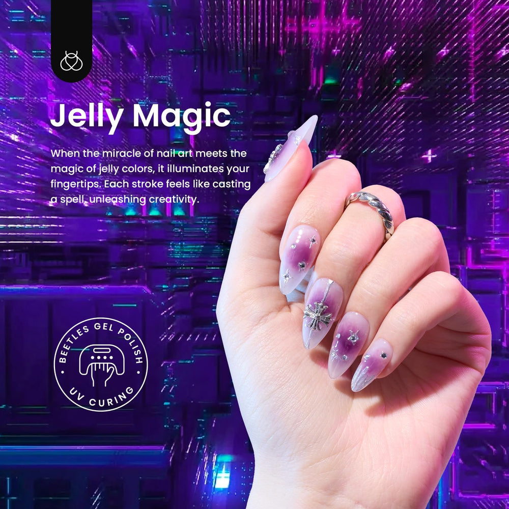 Beetles Jelly Gel Esmalte: acabado brillante para uñas.