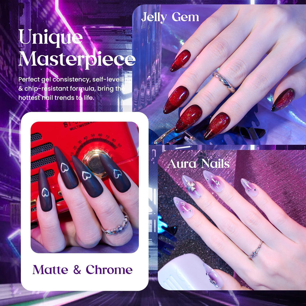Beetles Jelly Gel Esmalte: aplicación en capas para distintos estilos.
