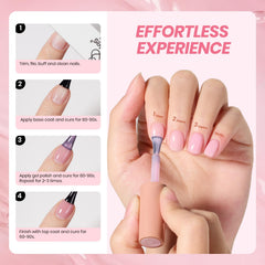 Beetles Jelly Gel Rosa Desnudo: tono neutro para uñas francesas limpias.