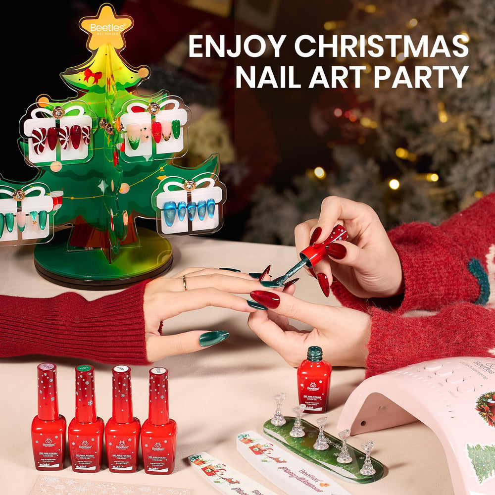 Beetles Gel Polish kit con soporte para exhibir uñas y tips