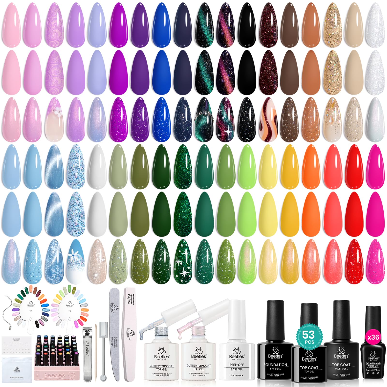 Beetles kit gel invierno 36 colores para crear combinaciones infinitas.