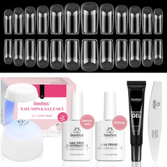 Beetles Kit Gel Uñas Mediano Cuadrado: extensión casera fácil y precisa
