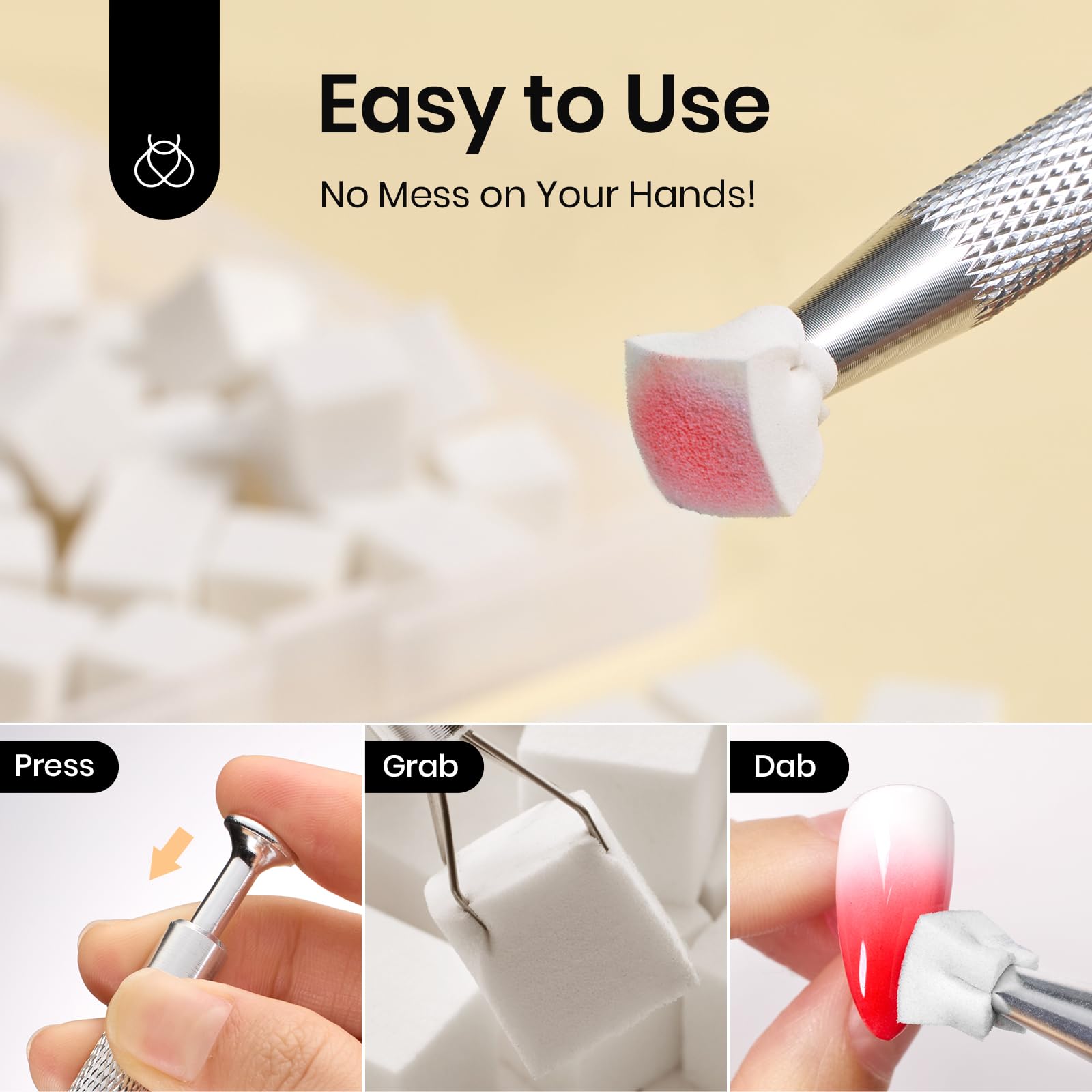 Beetles kit ombre con herramientas de gradiente para manicura profesional