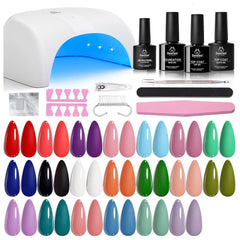 Beetles Kit Uñas Gel 31 Piezas con Lámpara UV-LED para manicura en casa.