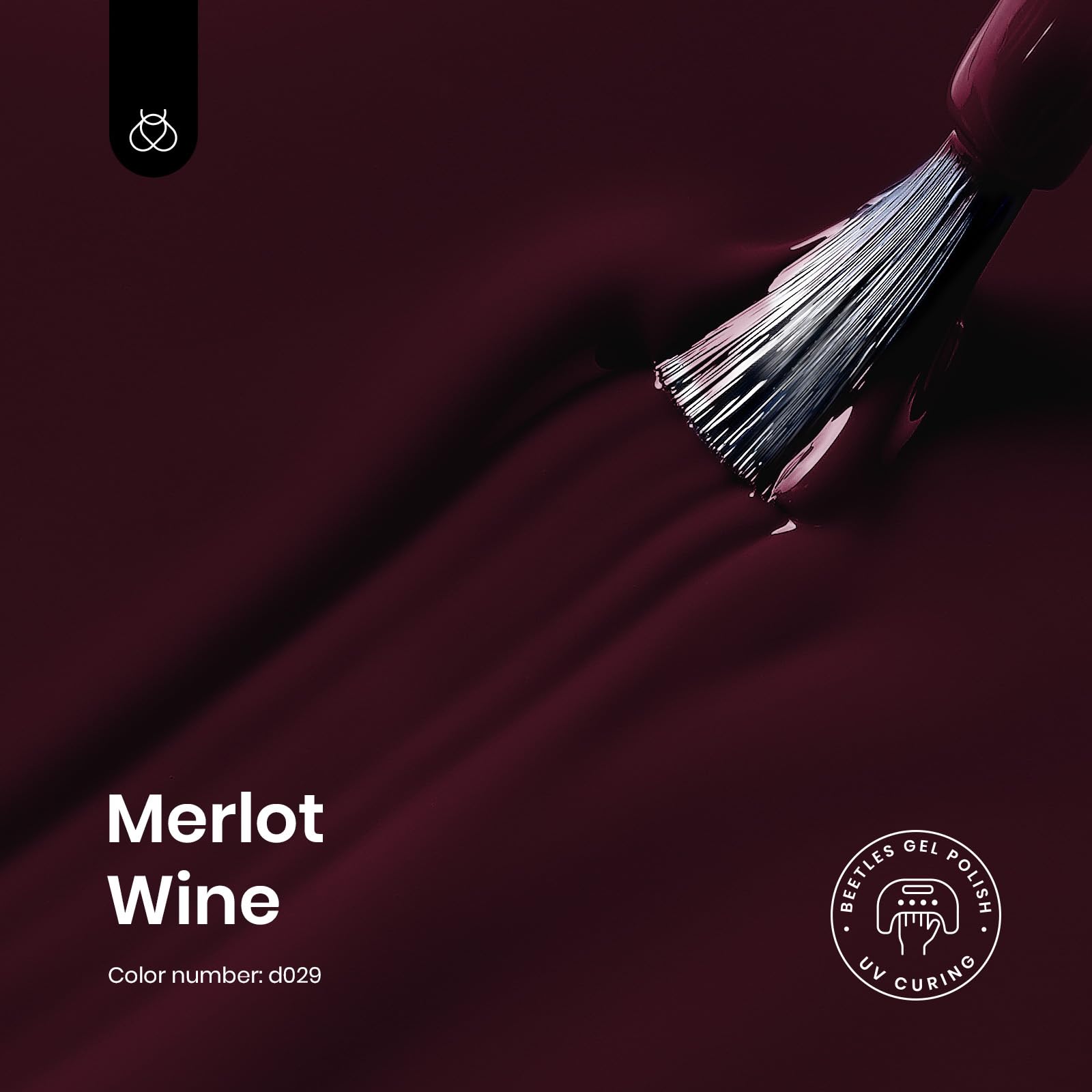 Beetles Merlot Wine gel-polish, paleta de muestras para elegir tono.