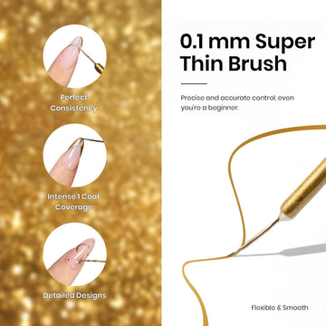 Beetles Metallic Gold Gel Liner highly pigmented for vibrant gold
