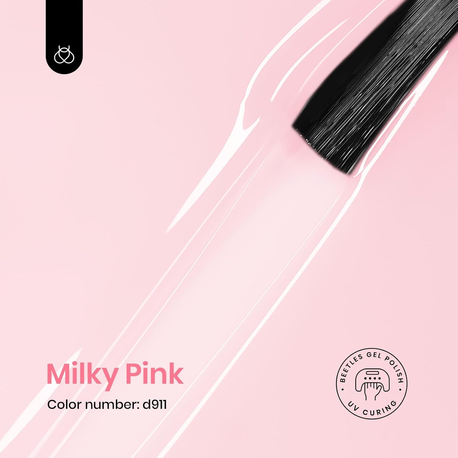 Beetles gel de uñas Milky Pink: enfoque de aplicación por capas para construir color sutil.