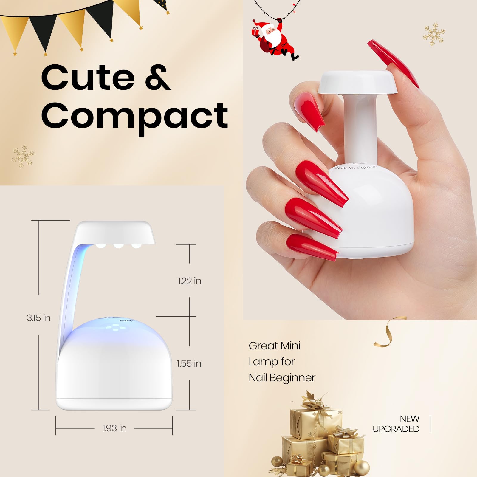 Beetles Mini UV Light portátil para uñas en cualquier lugar